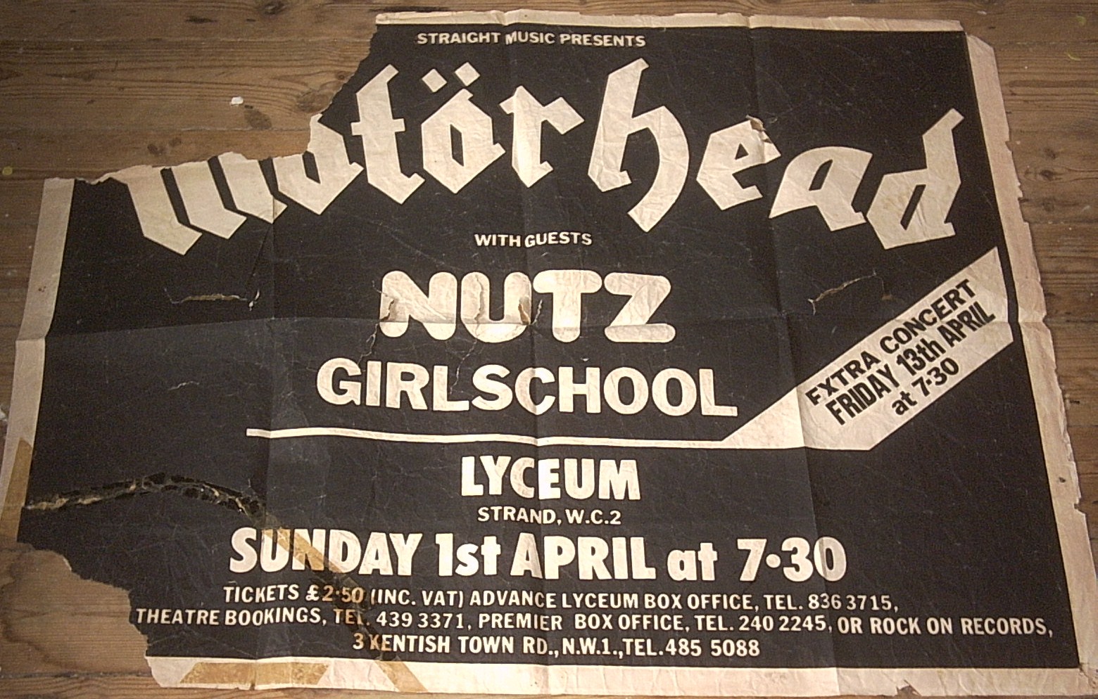 Retrieved Motorhead poster after a gig