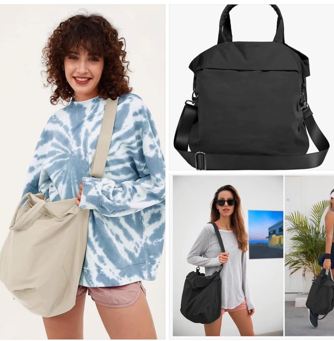ODODOS 19L Multi Hobo Bag For Women – Waterproof Tote With 2 Removable Straps (Tote, Shoulder & Crossbody Styles)
