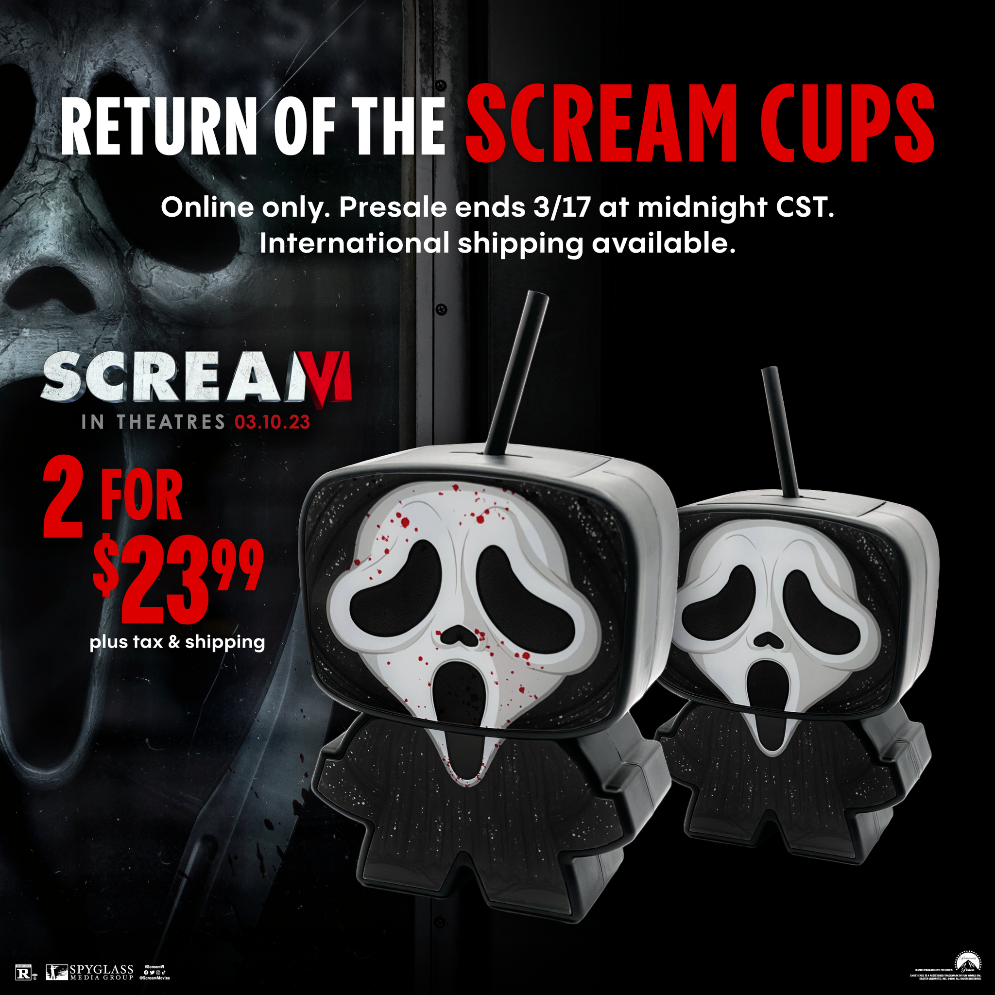 Cinemark is releasing an exclusive Scream 7 Ghostface souvenir cup
