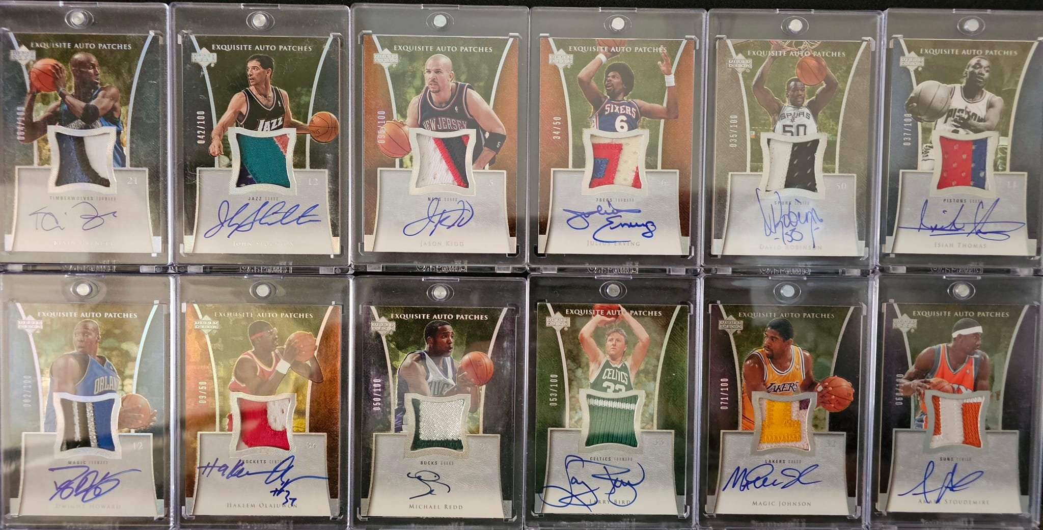 Completed 2004-05 UD Exquisite Autographed Patches Set