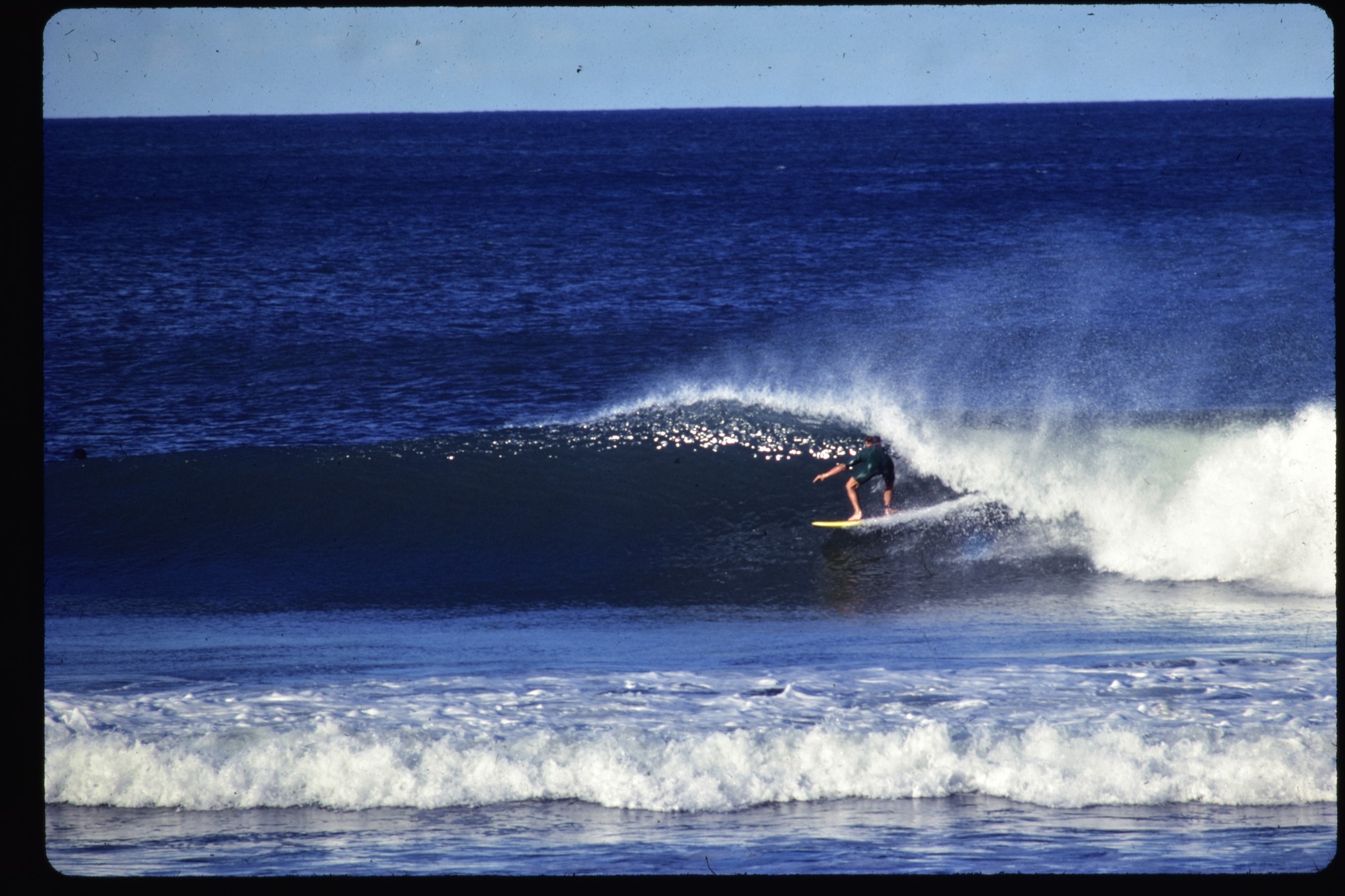 Mark Warren's surfing and Keyo surfboard in 1969 North Narrabeen