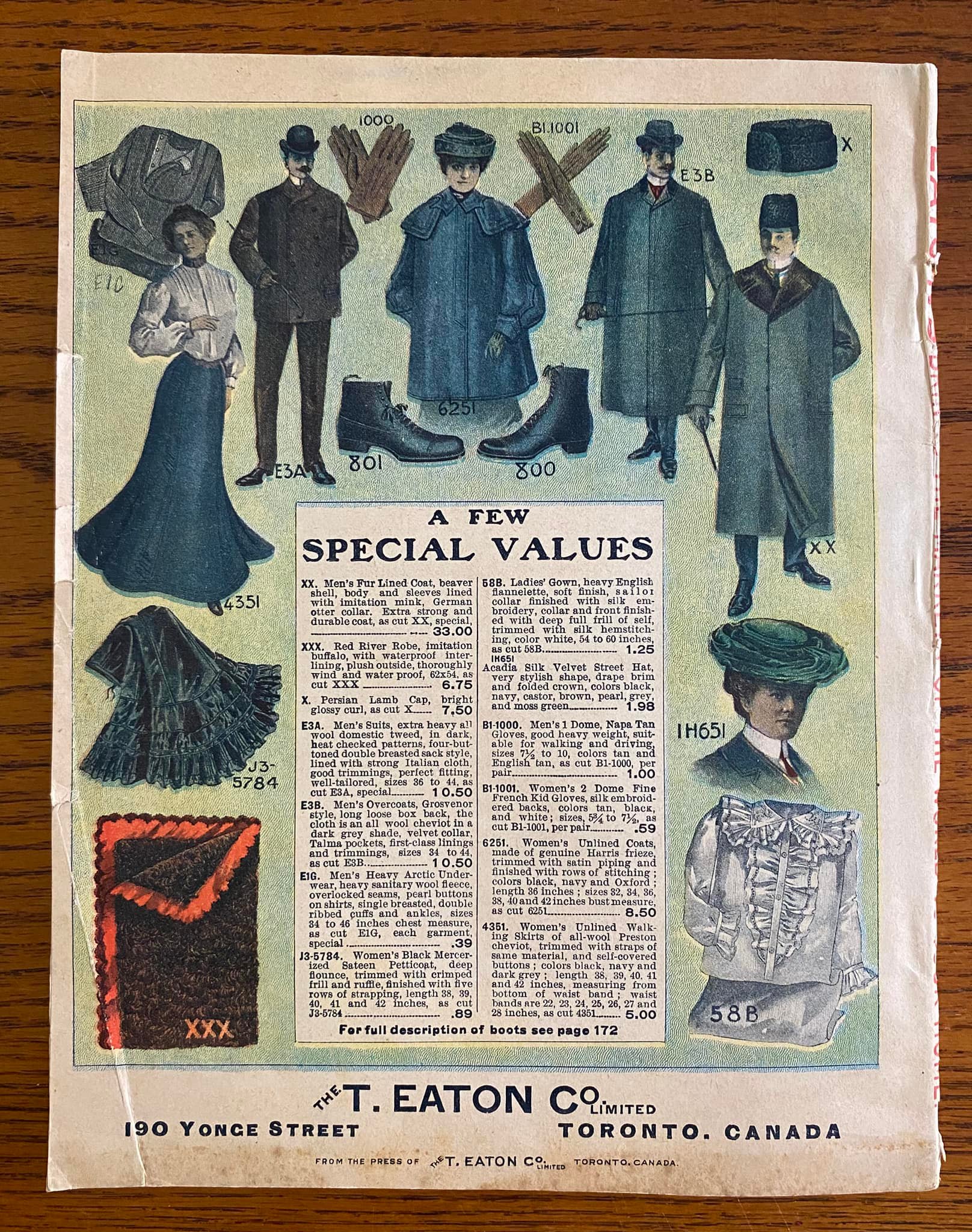 Historical Eaton's Catalogue from 1903-1904