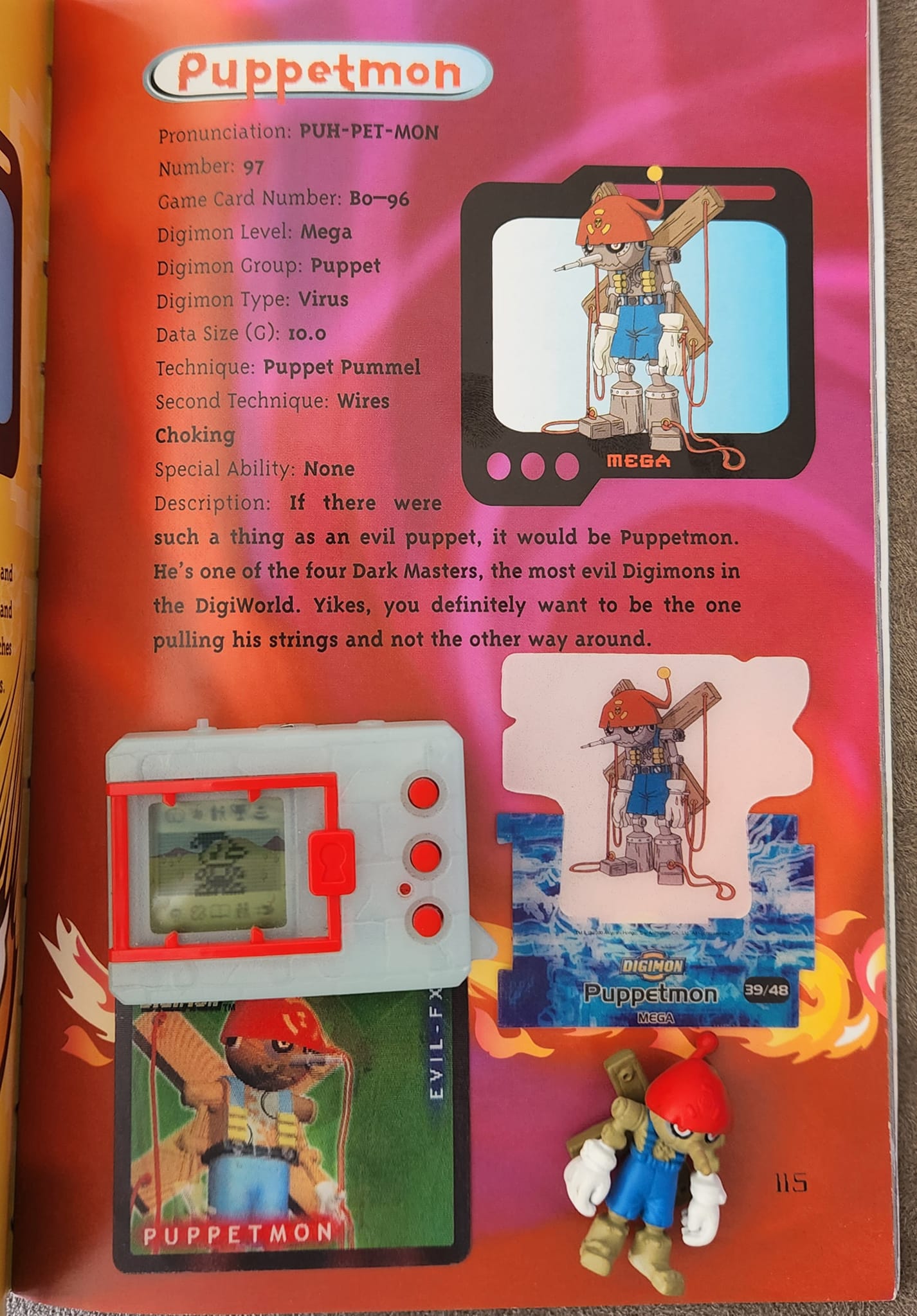 puppetmon digimon card BT21-051 ACE ACE  BAN-TYO TCG 020 with alternate art design. puppetmon digimon adventure" Greeting Card