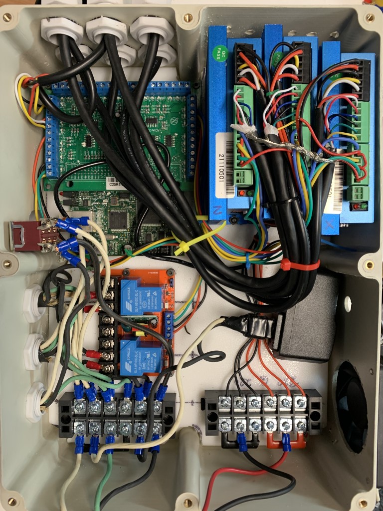 CNC machine limit switch and stepper motor installation