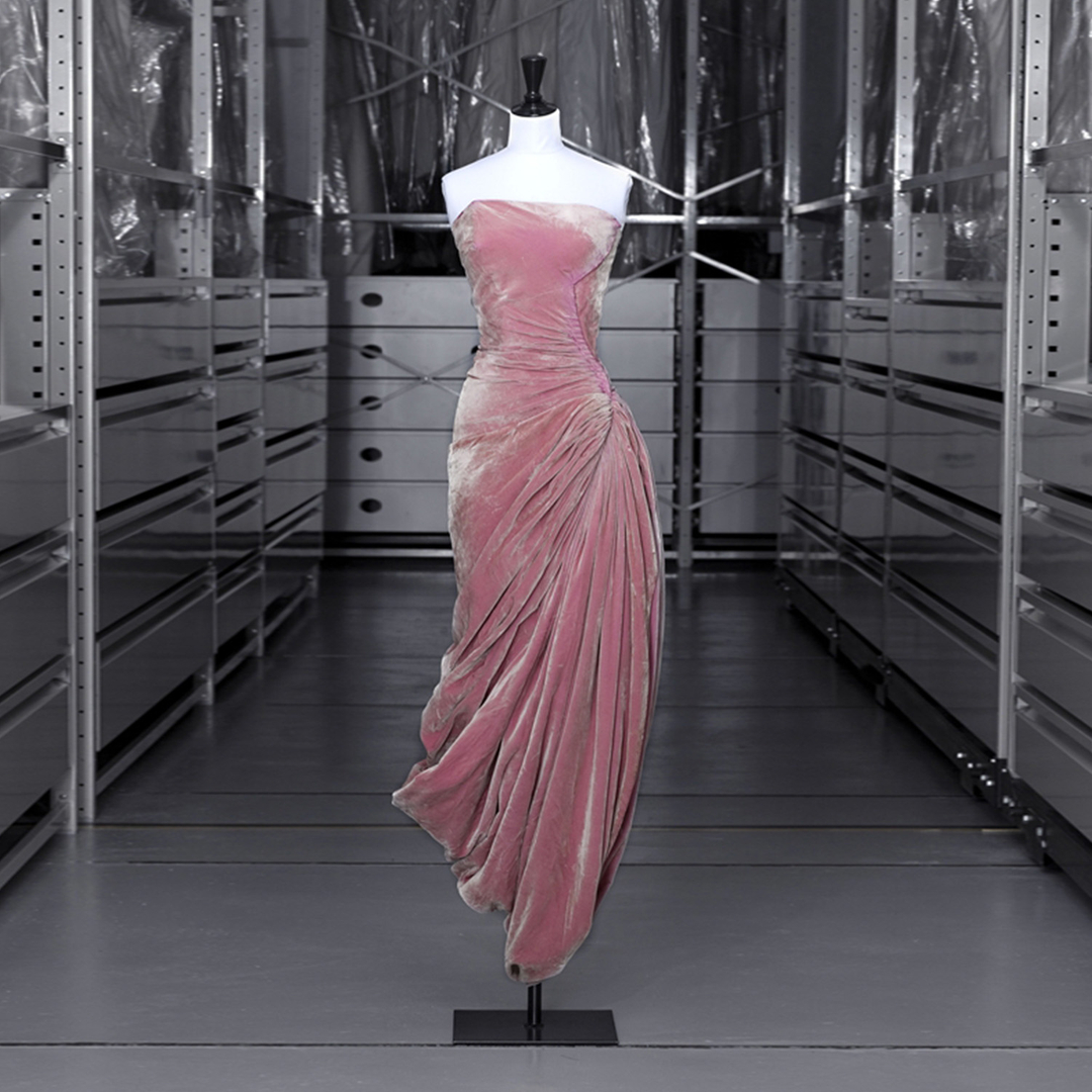 madame winter dresses Gres' pink silk velvet evening dress A flattering MORENDL Baby Boots Infant Trumpet/Mermaid Prom Dresses Plating:Brass Only(No Plating)