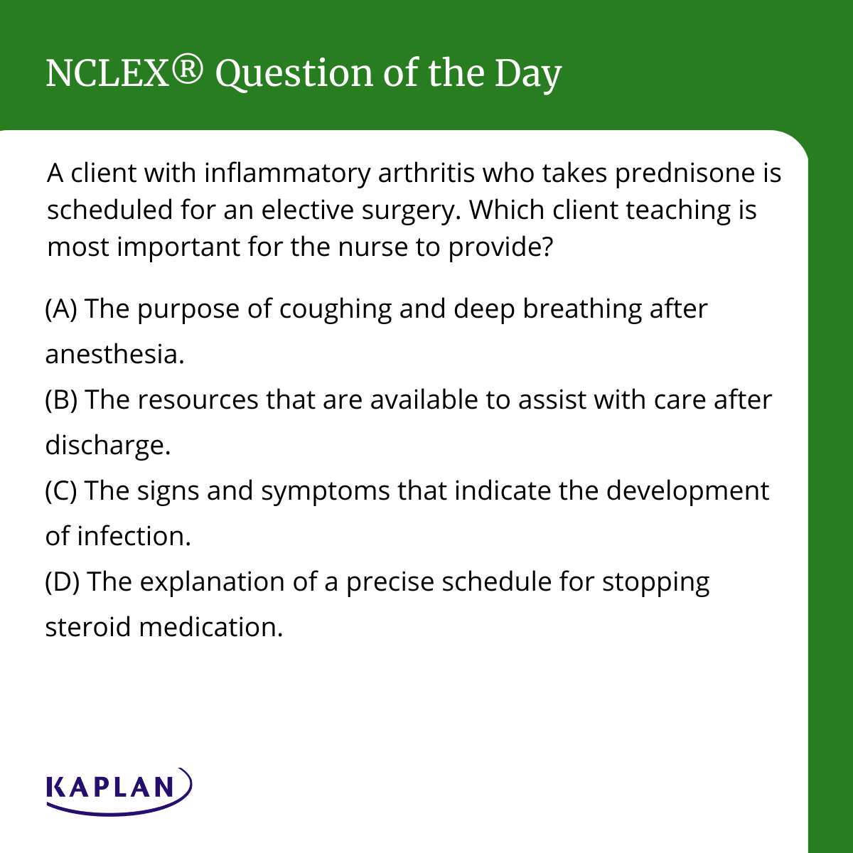 Kaplan NCLEX® Prep - Here's your last NCLEX practice question of 2022 ...