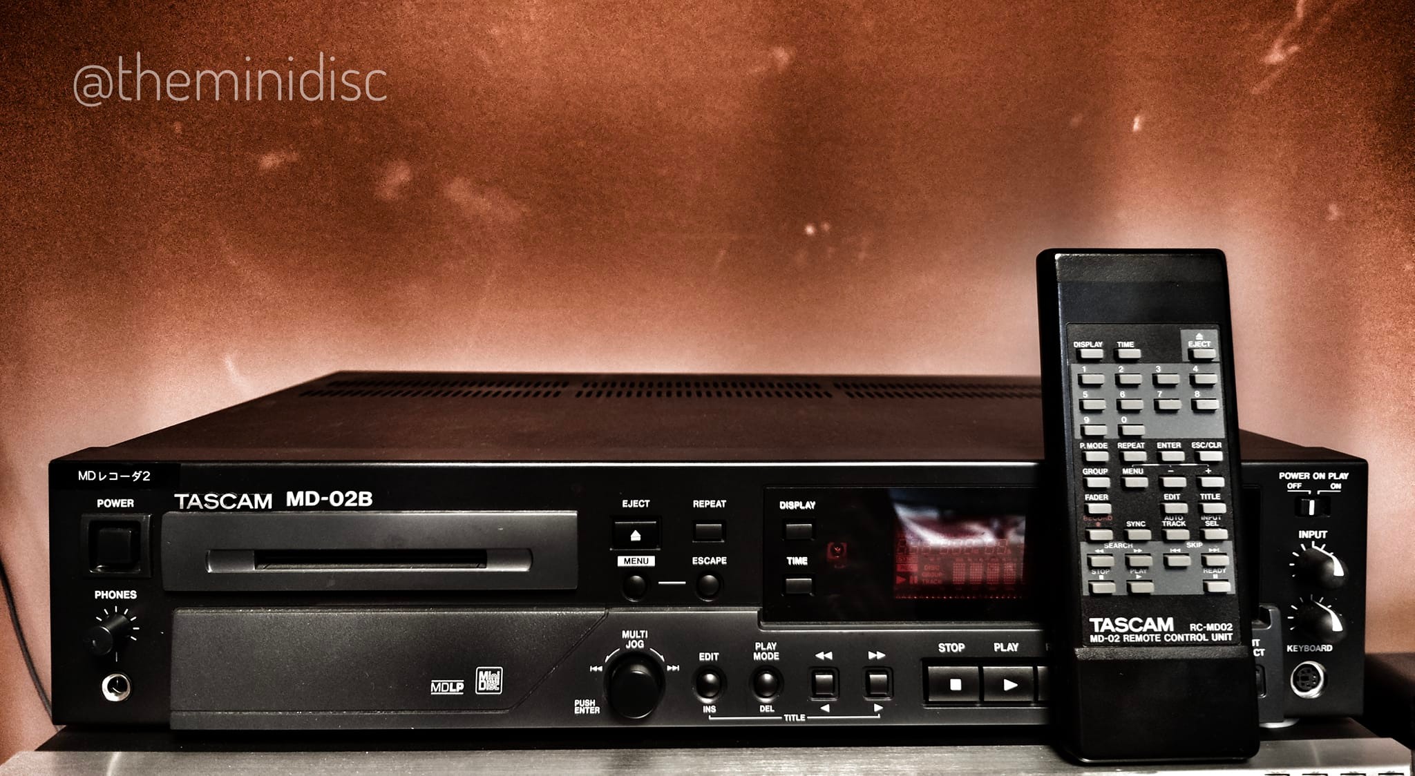 TASCAM MDレコーダー MD-02B Tascam MD-02B minidisc deck