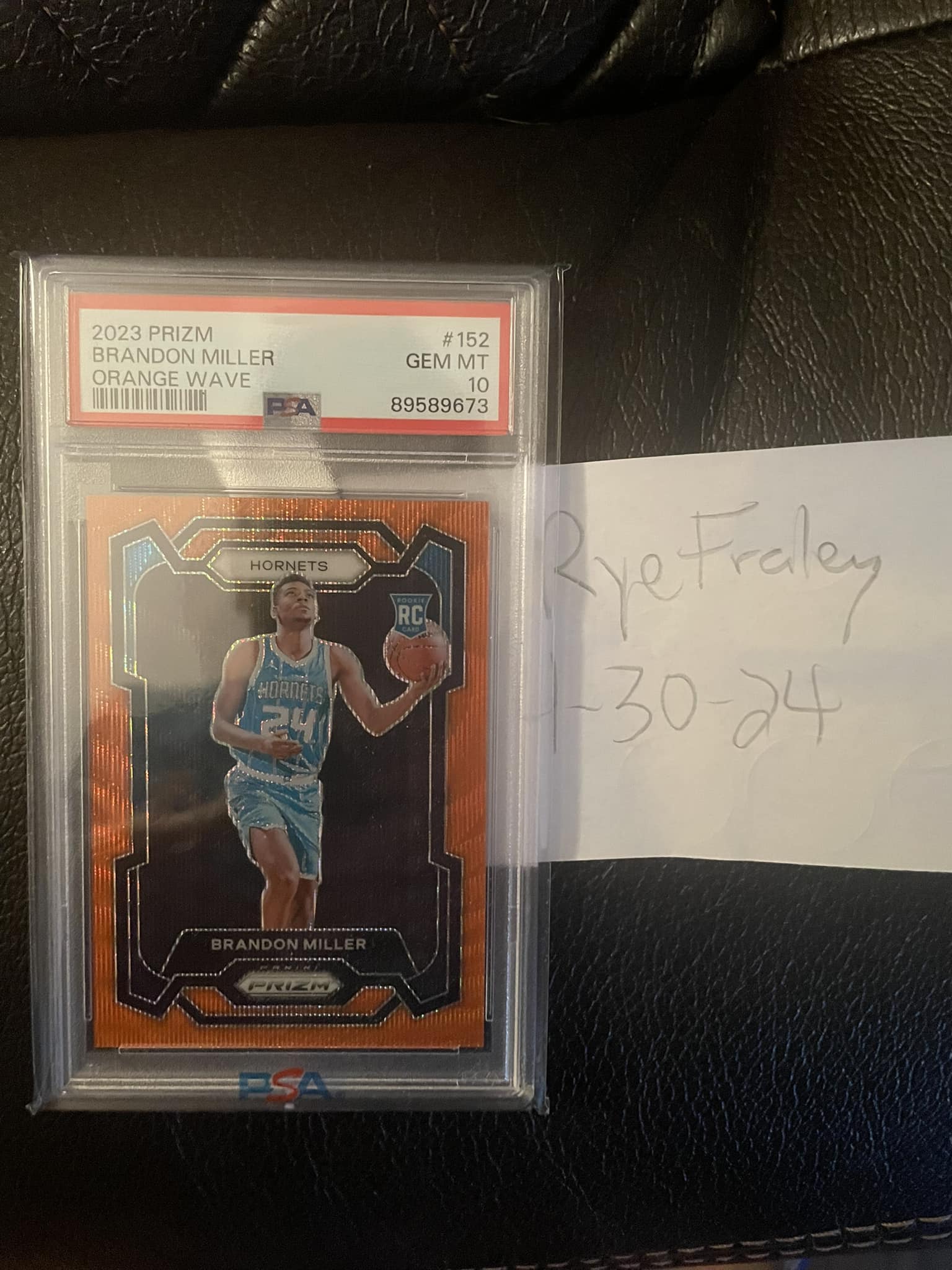Brandon Miller PSA 10 Blue Prizm Rookie $675