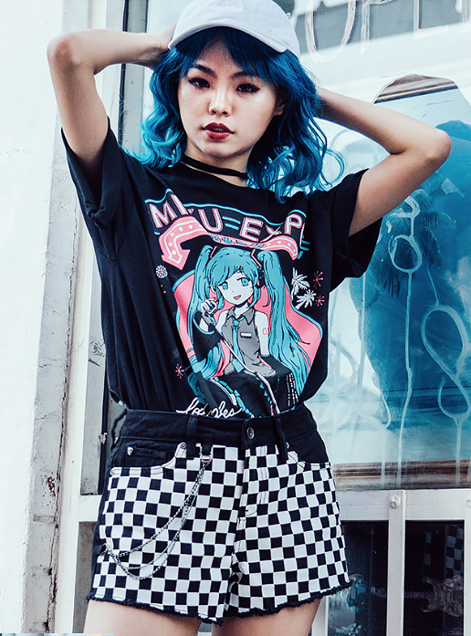 【XL】初音ミク MIKU EXPO2018 USA × OMOCAT Tシャツ Hatsune Miku 10th anniversary with Omocat
