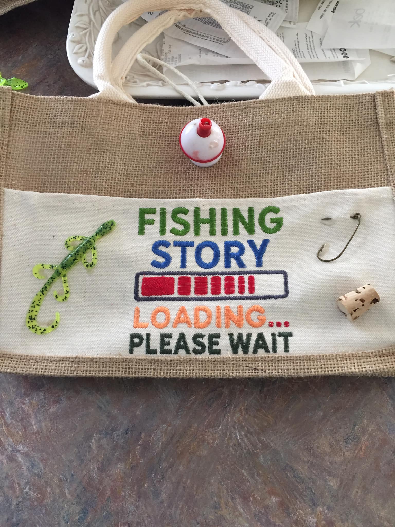 embroidered tackle bag Keep it chill and keep it fun with the Fishing Tackle Backpack with Cooler Top Embroidered Pocket on a Tote: