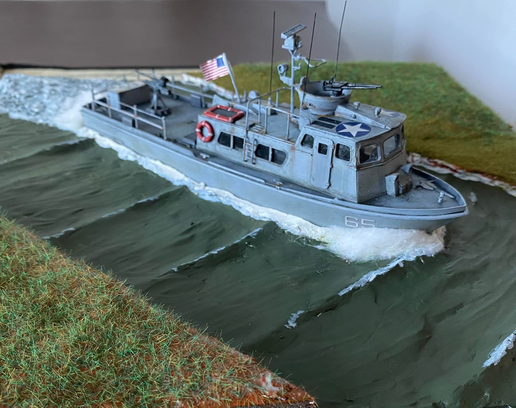 Hand-painted Swift boat 1/72 scale model by Revell
