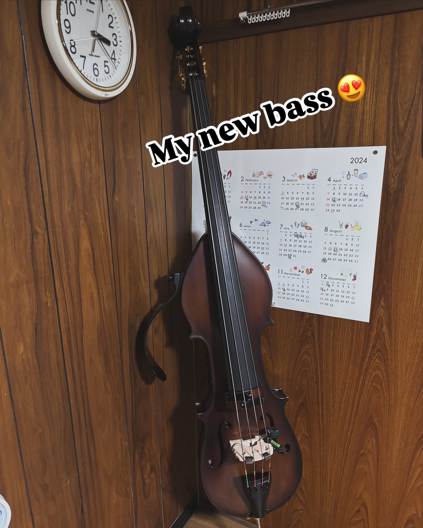 I finally have unpacked my new bass ???✨️? Great thanx to 