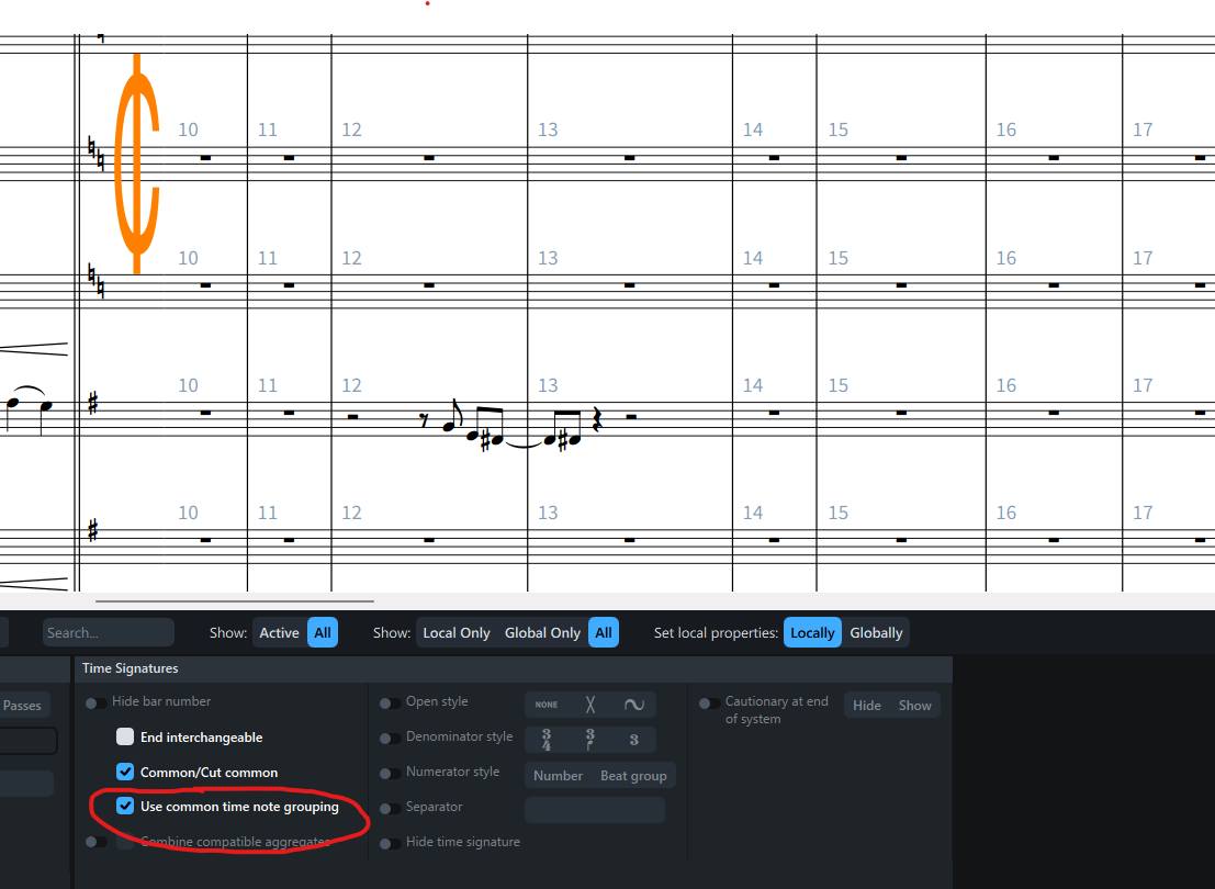 MuseScore notation software | I'm trying to beam all the 8th notes in a ...