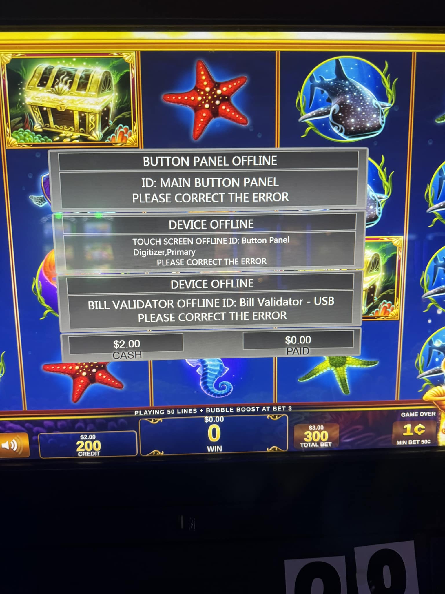 Slot Techs | Got this error on one IGT Crystal Curve, what should I try ...