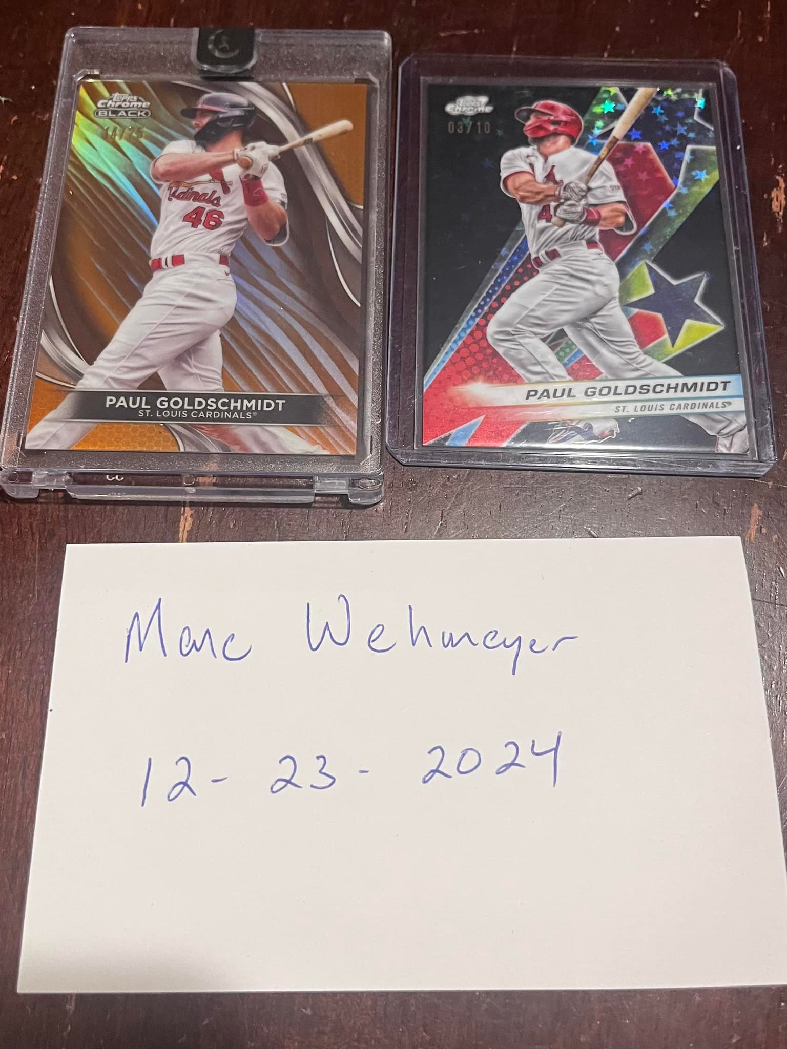 MERRY CHRISMAS FELLAS $60 for the pair 2024 Topps Chrome Cosmic 03 