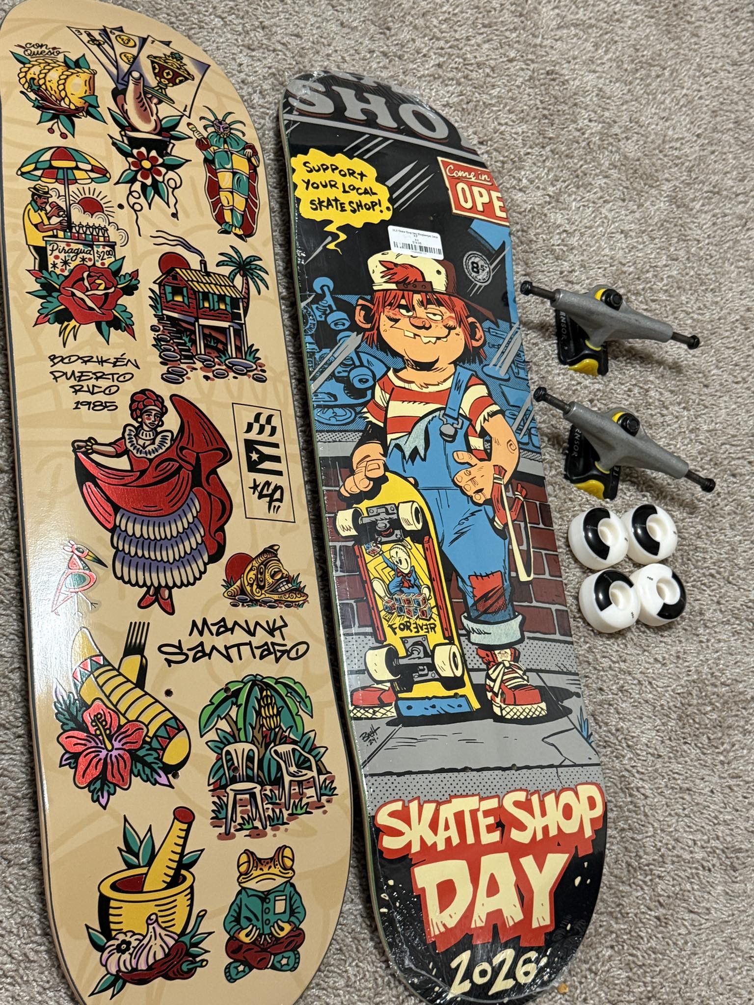 Loaded Poke board with Paris 150 trucks for nostalgic skating?