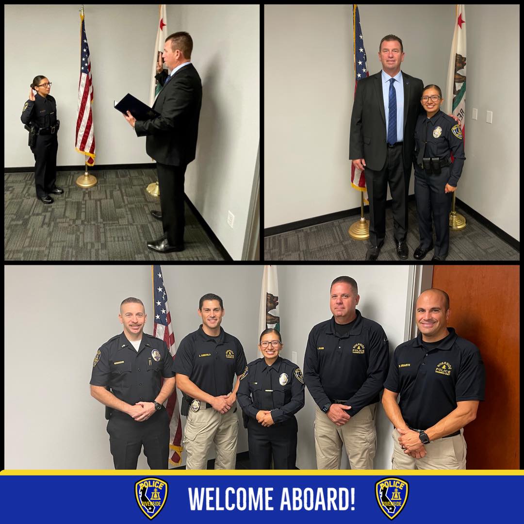 WELCOME ABOARD! Recently,... - Riverside Police Department | Facebook