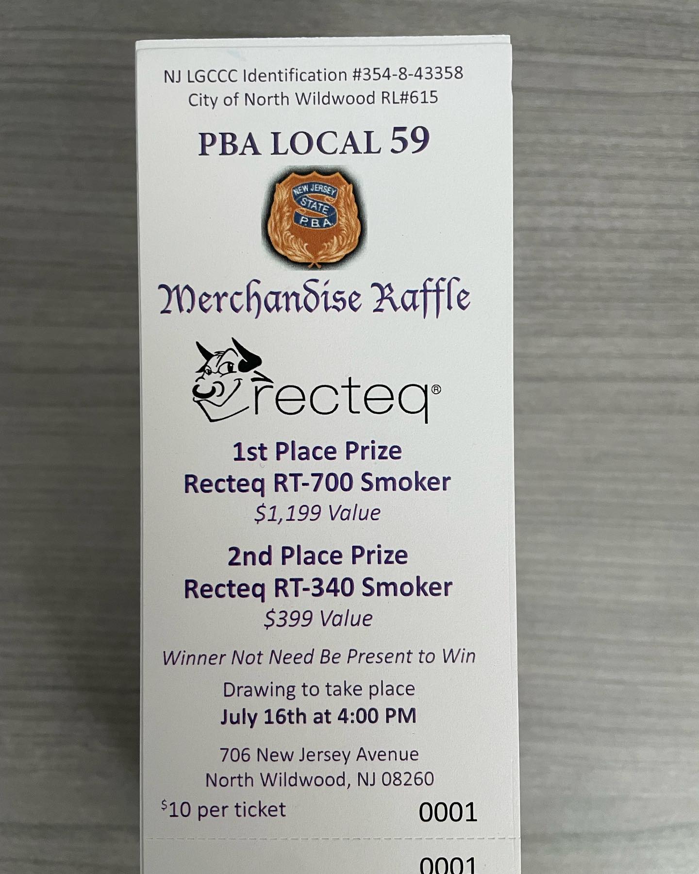 P.B.A. 59 - BBQ Smoker Raffle, 1st Prize, Recteq RT700,... | Facebook