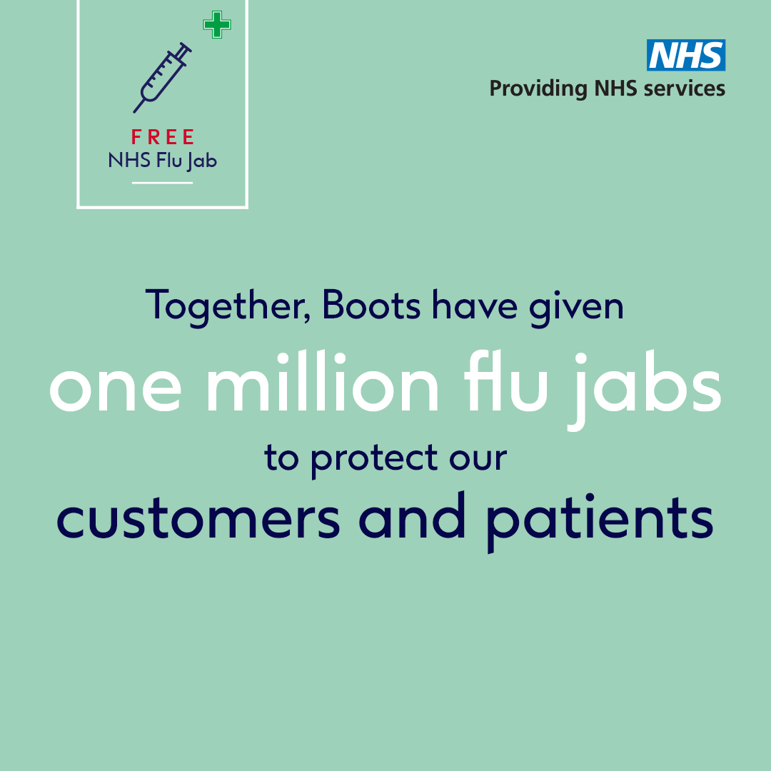 Boots UK - We've given one million flu jabs so far this...