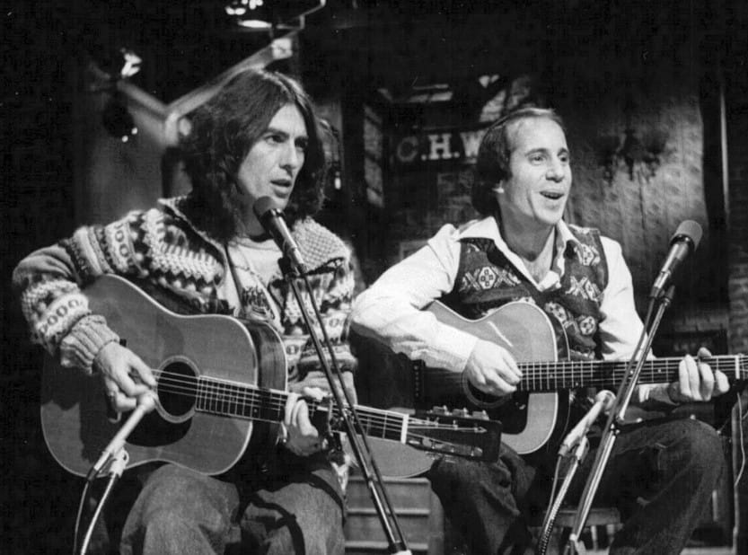 George Harrison and Paul Simon recorded Bye Bye Love during a
