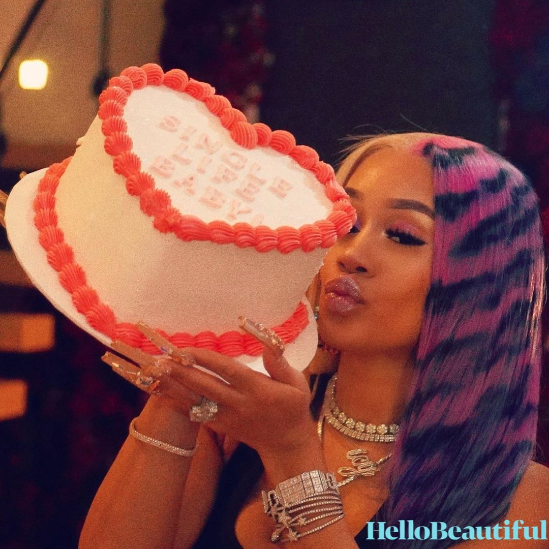 HelloBeautiful - Saweetie is still celebrating the release...