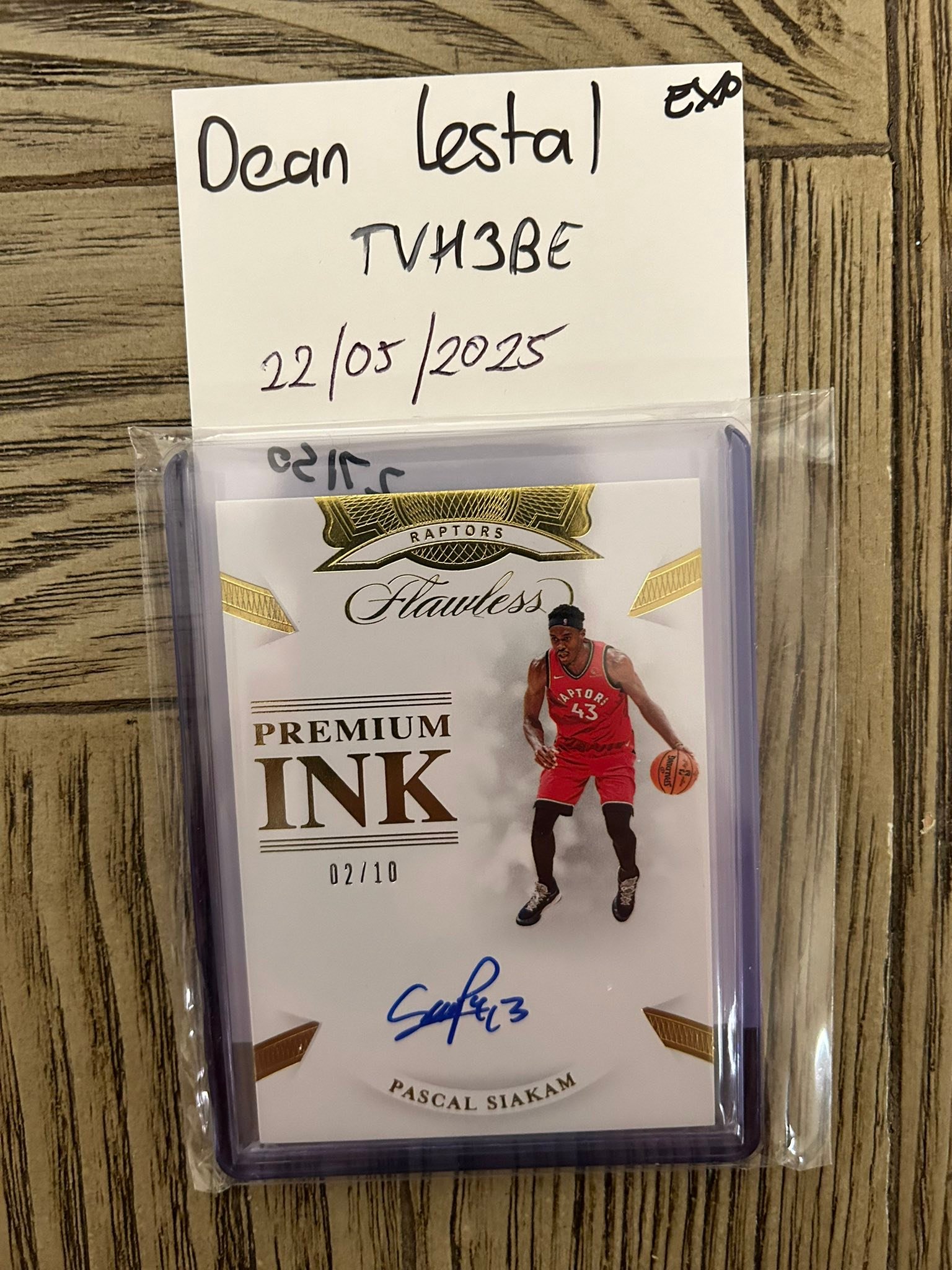 Pascal Siakam premium ink auto gold card for sale