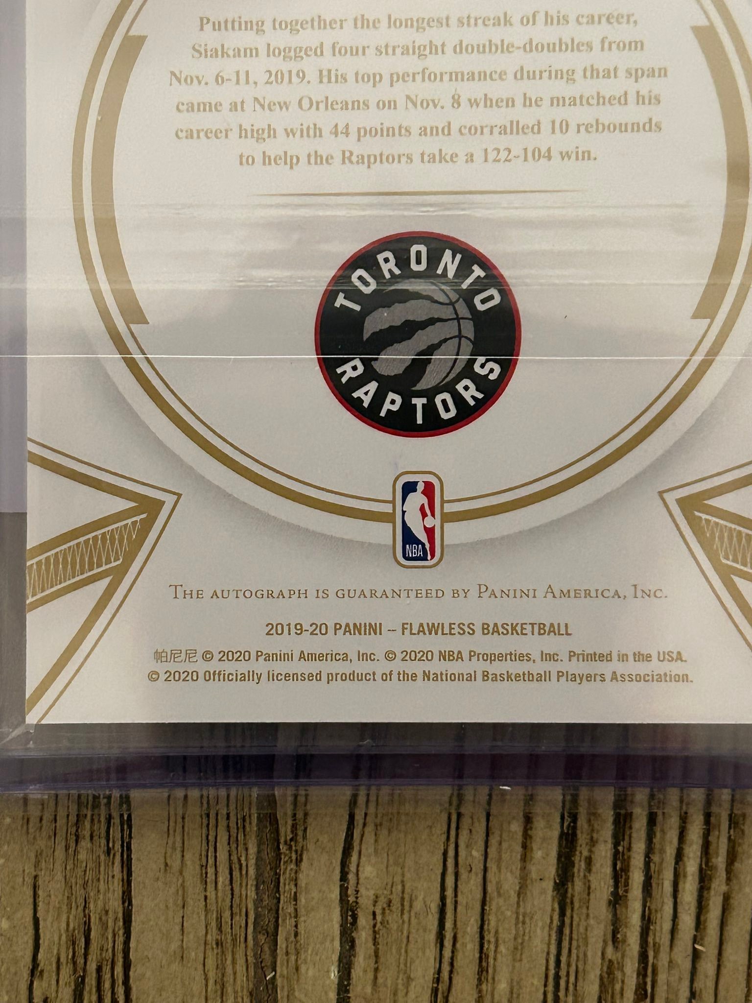 Pascal Siakam premium ink auto gold card for sale
