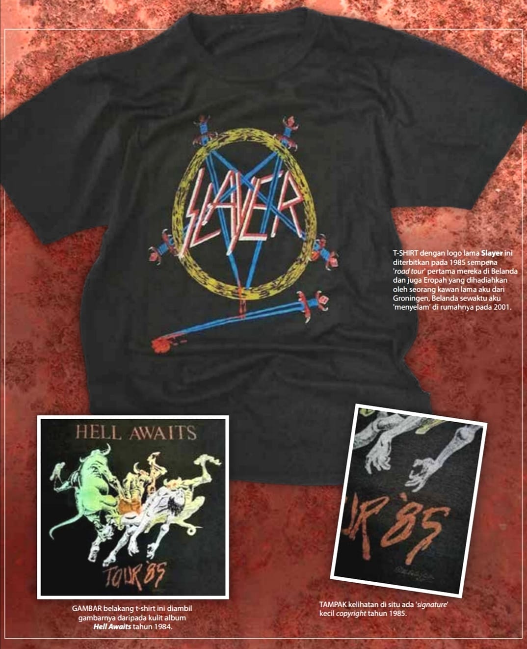 Vintage Slayer Tee's now available in stores, just in time for the