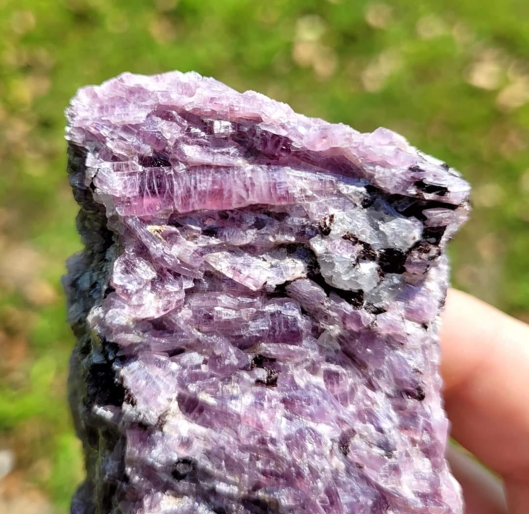 Hexagonite crystals in fine-grained matrix from Gouverneur, NY