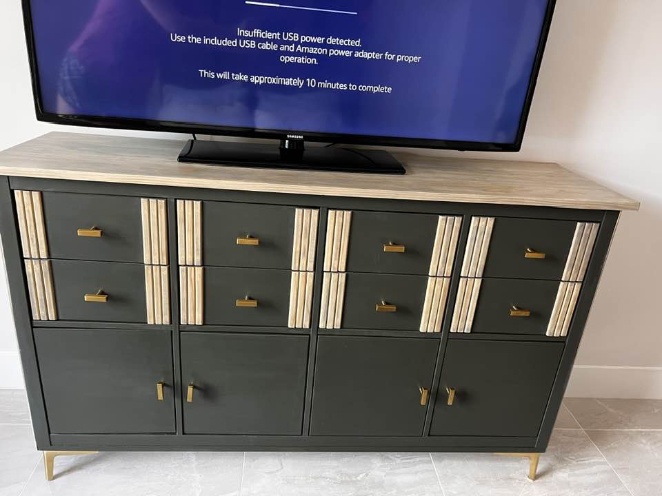My first IKEA hack using Lack table and mirror. It was worth the