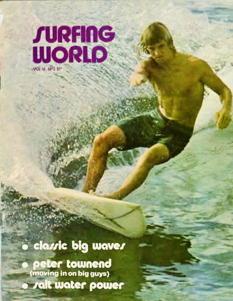 Mark Warren's surfing and Keyo surfboard in 1969 North Narrabeen