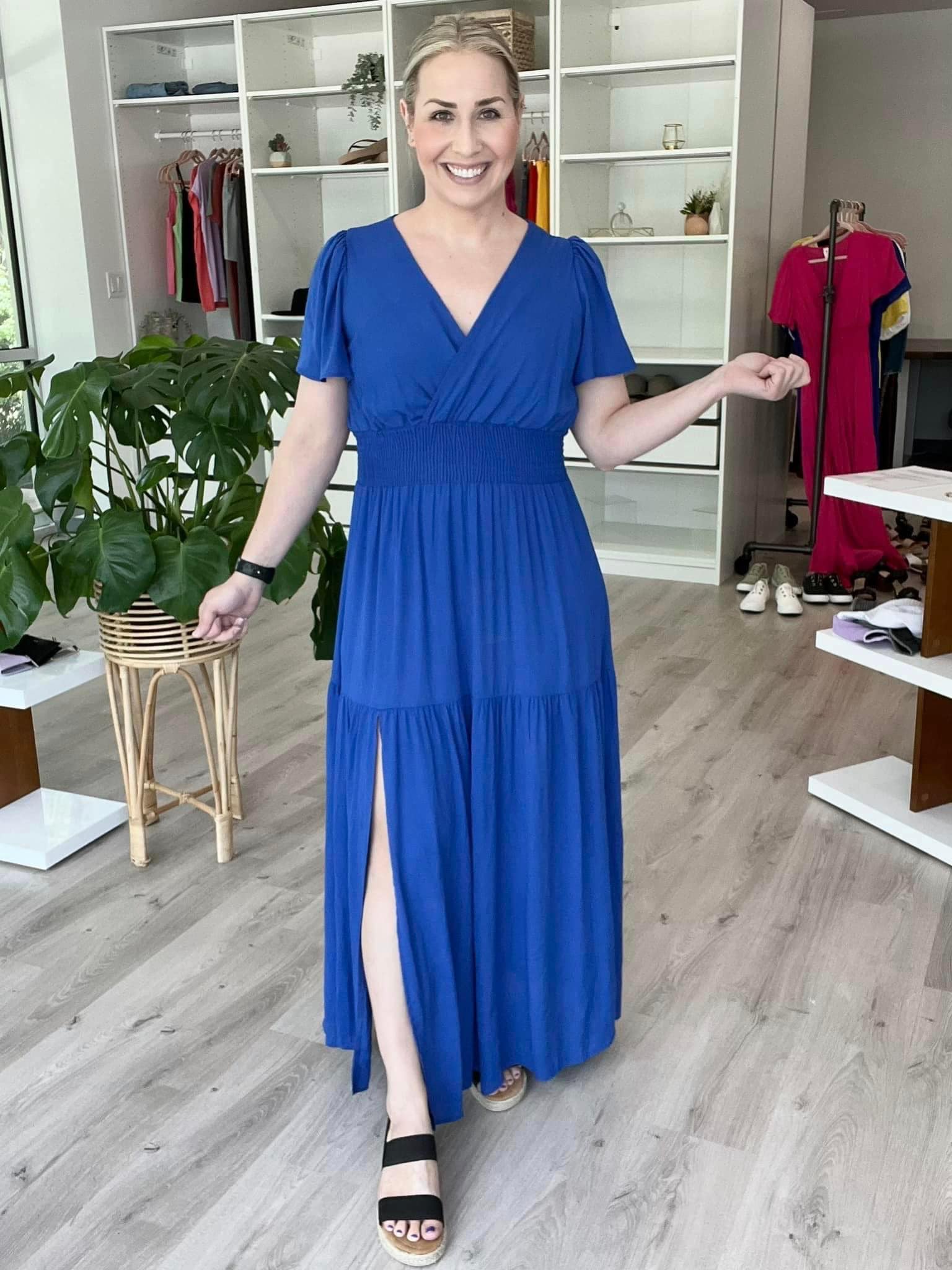 blue winter tapestry long sleeve maxi dress styleNumber_WAKB8682 Lydia Deetz Black Dress Size:Made-to-measure Velvet pattern