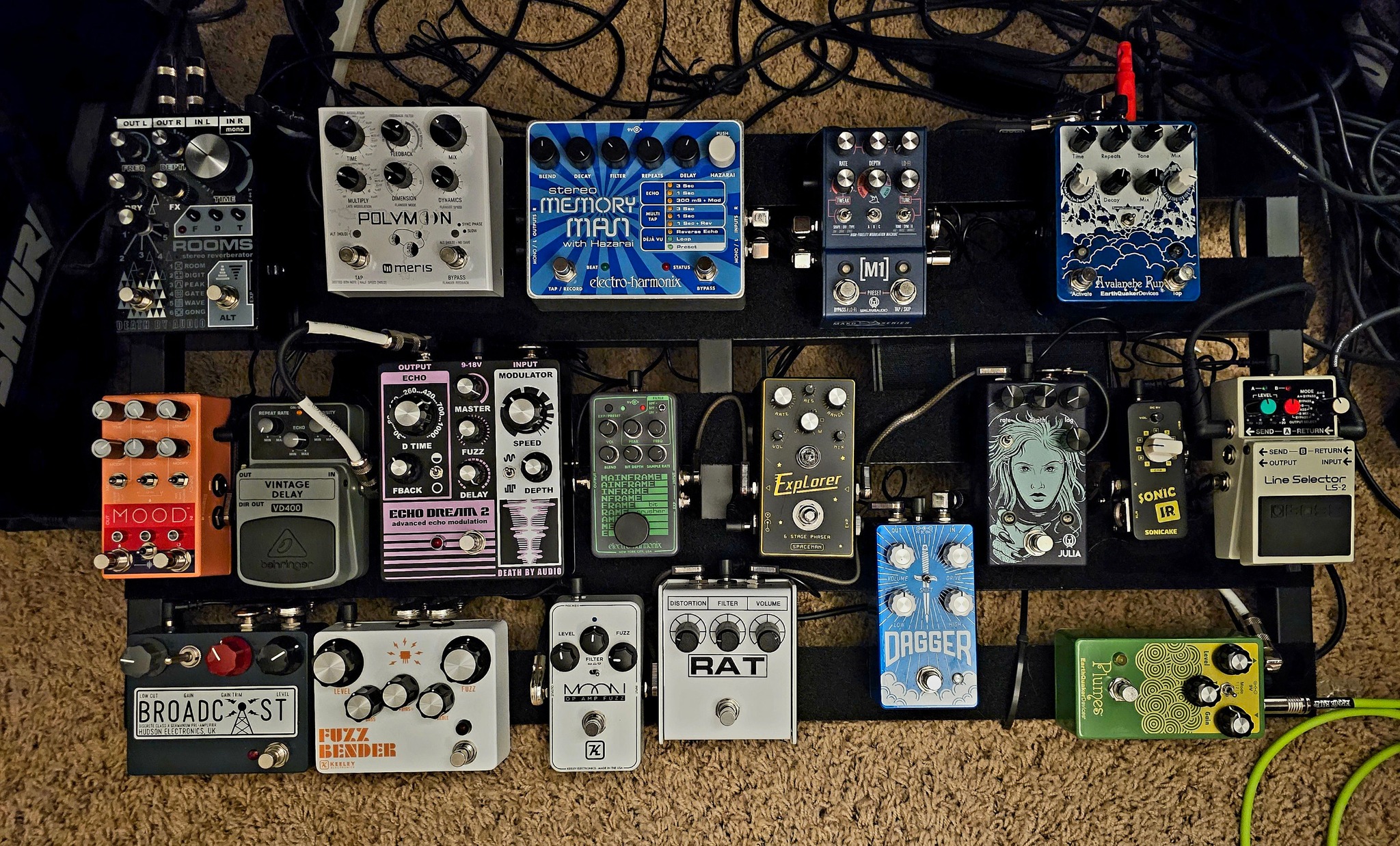 Donner 3 Delay X 3 Reverb Pedal Combos, Digital Stereo Synthesizer for Electric Guitar with Tape Tempo (Yellow Fall Ⅱ-Versa