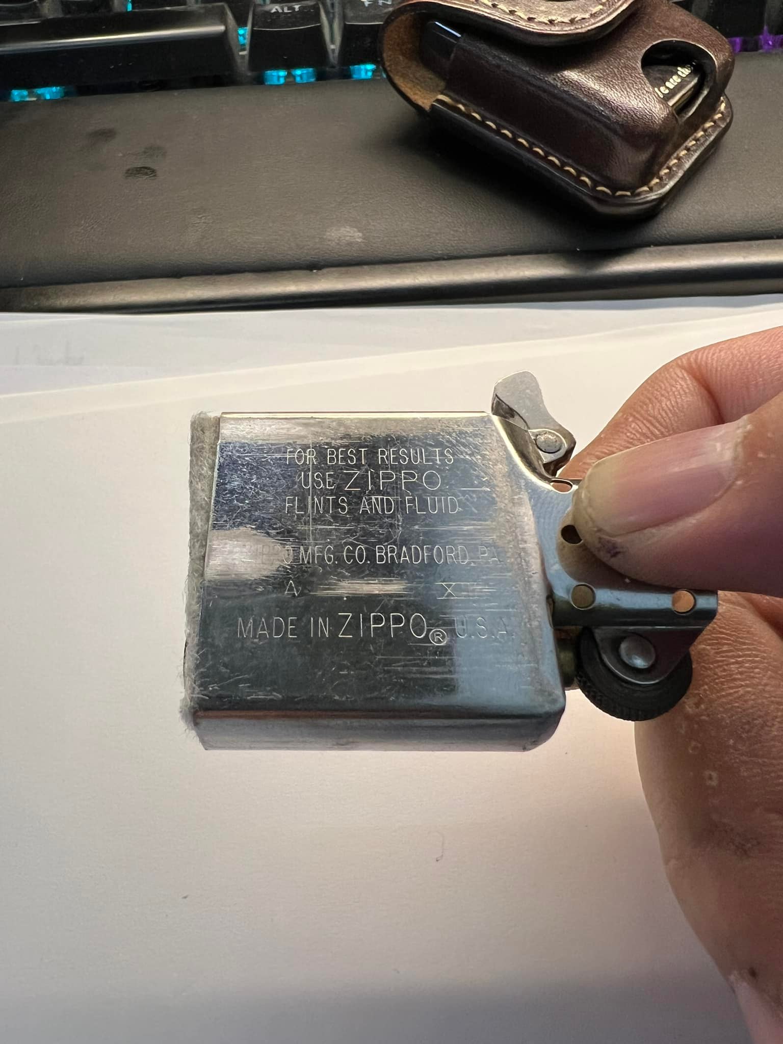 Authenticity and model of 1996 sterling silver Zippo