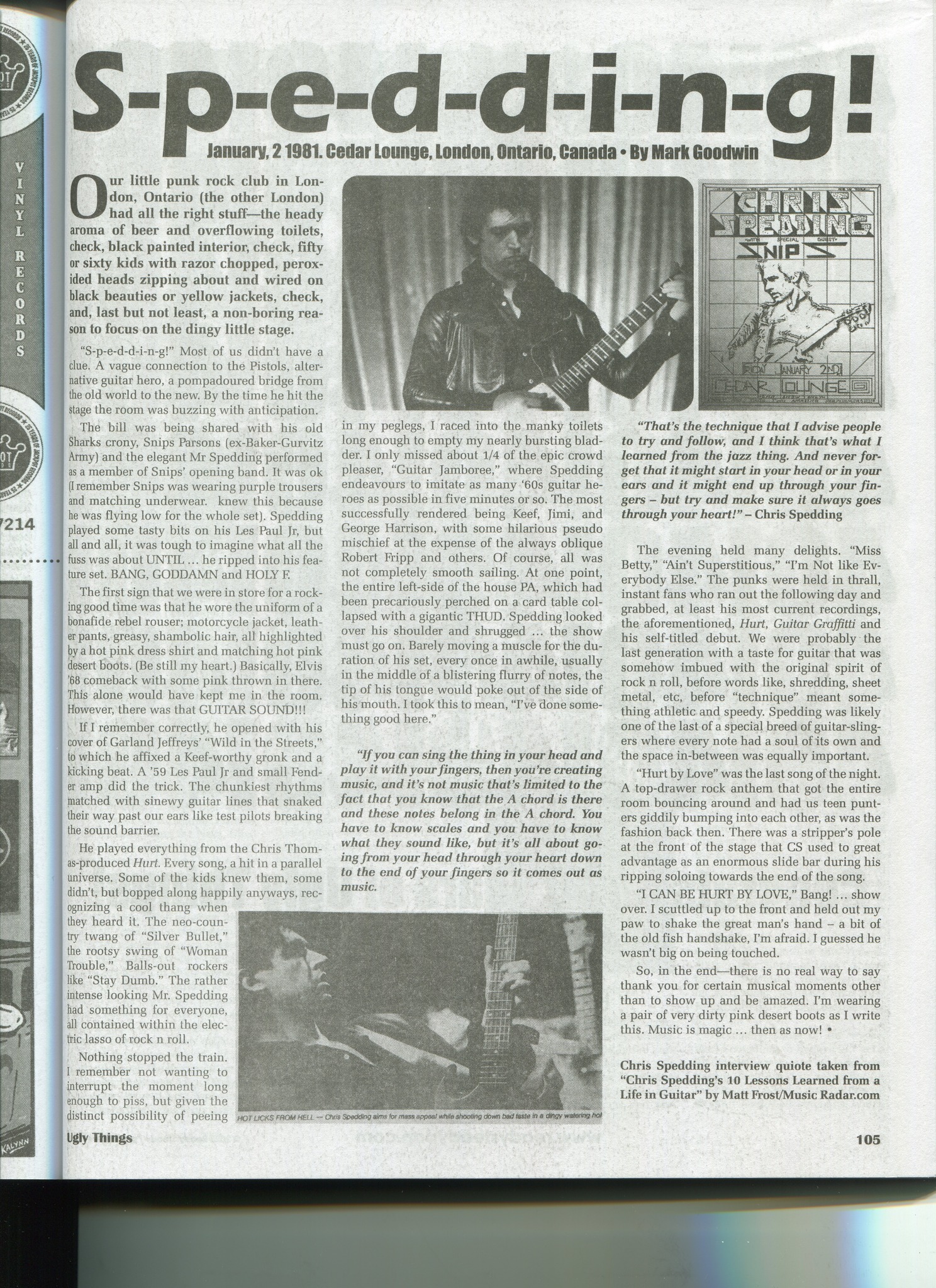 Chris Spedding at The Cedar Lounge, January 2, 1981