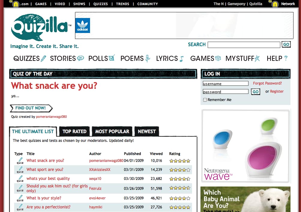 Remembering Quizilla, a fan fiction website