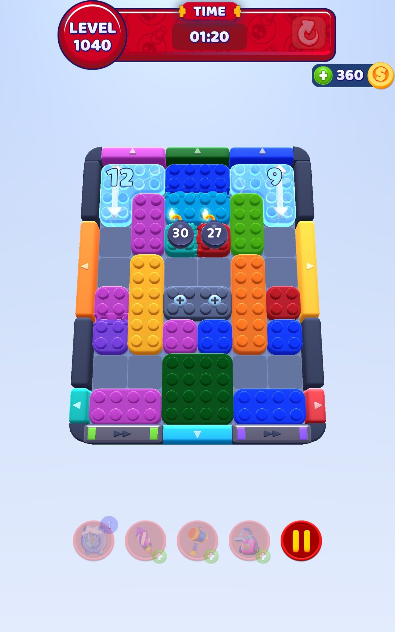 How to pass Color Block Jam level 1262?