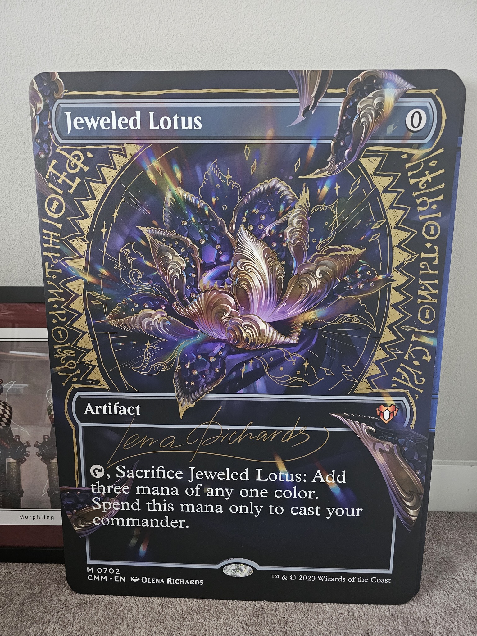 Jumbo Jeweled Lotus for Sale - Signed by Olena Richards at MXP