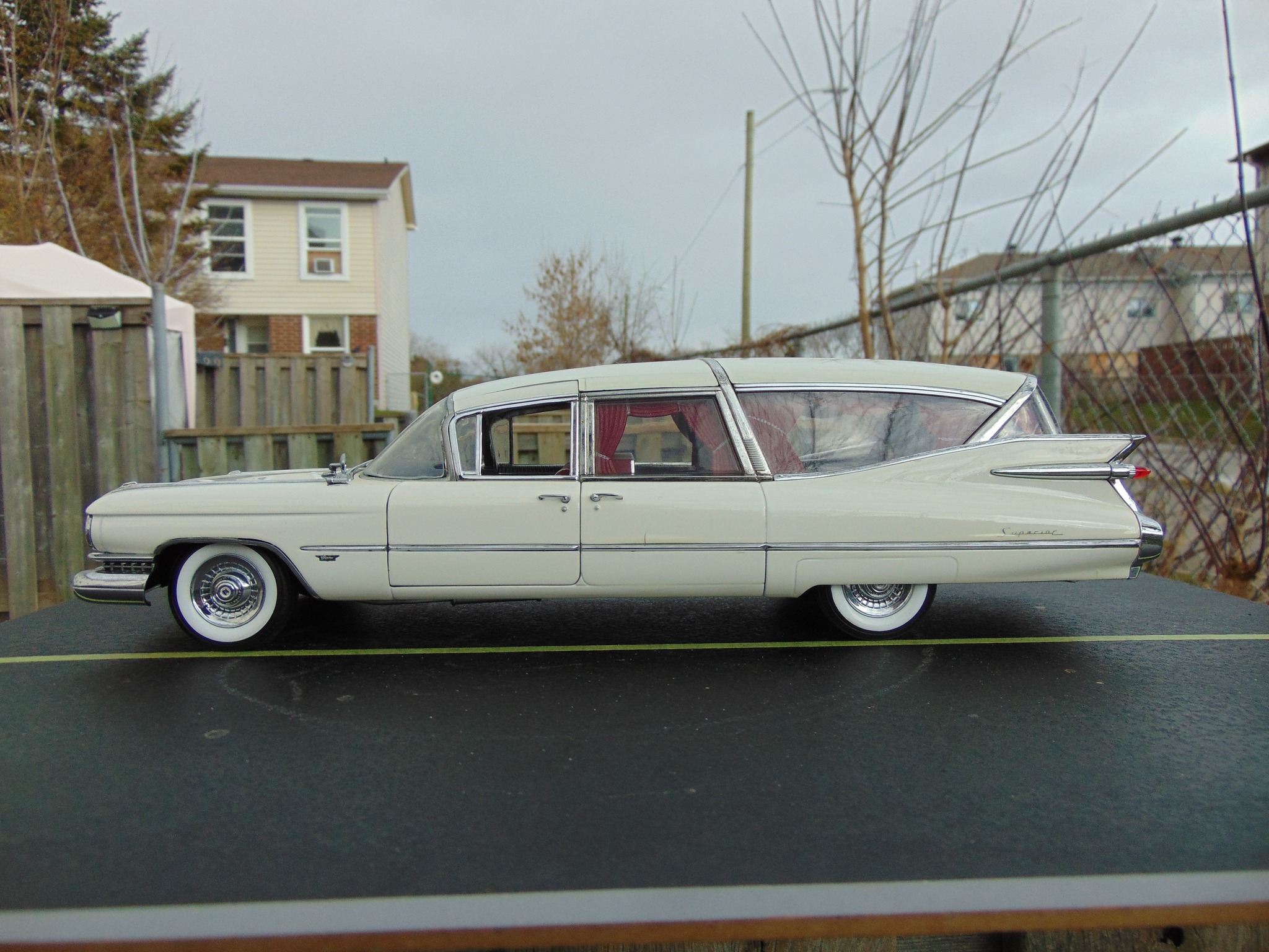1959 Cadillac hearse miniature model by Precision Miniatures