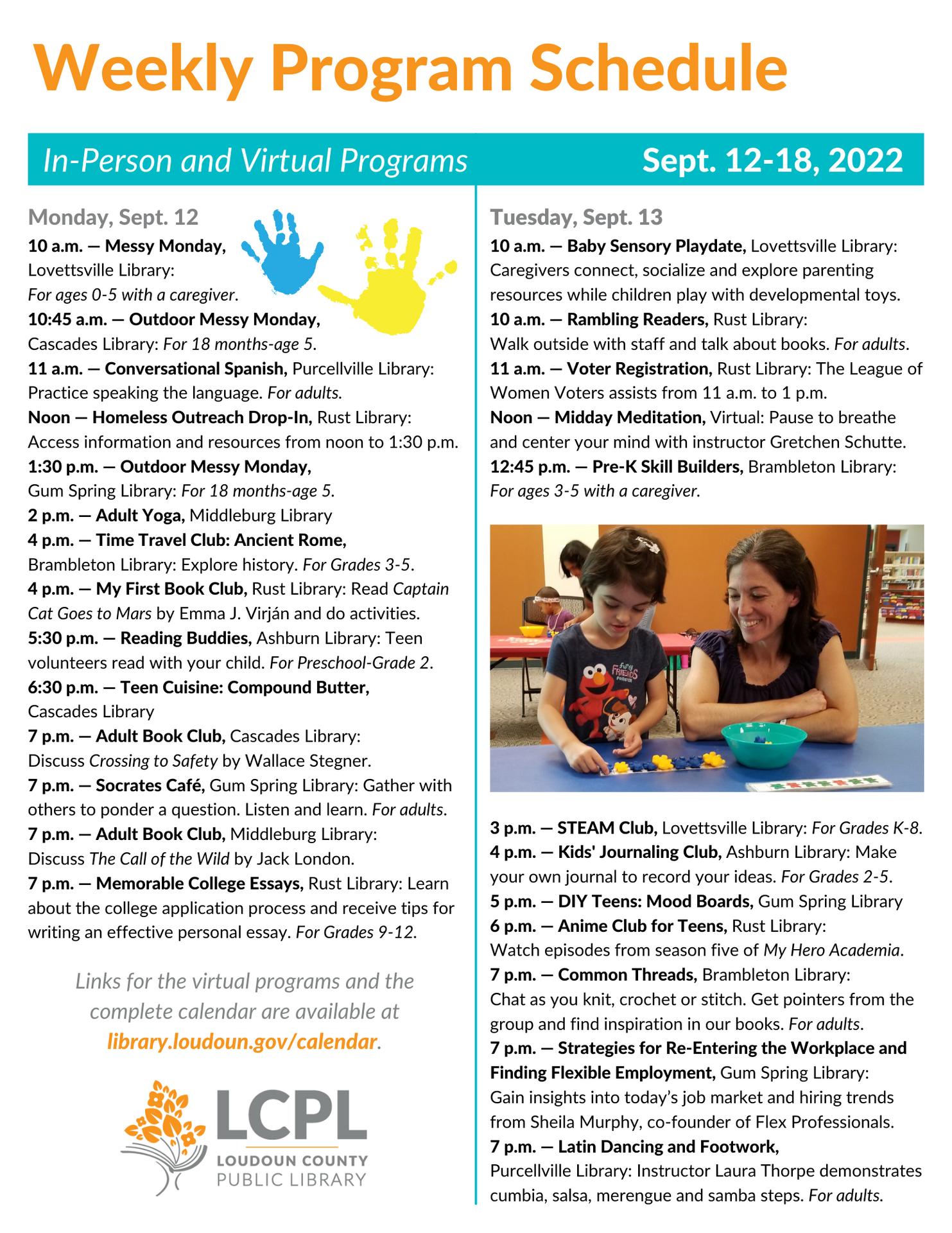 Rust Library - The LCPL Weekly Program Schedule for Sept.... | Facebook