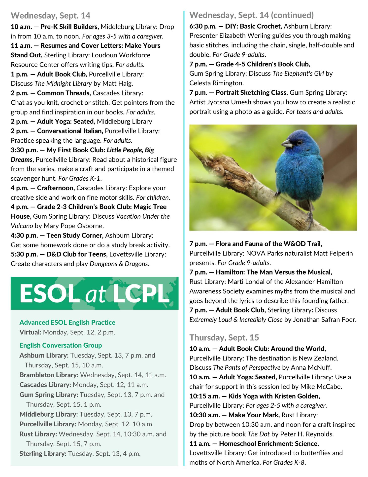 Rust Library - The LCPL Weekly Program Schedule for Sept.... | Facebook