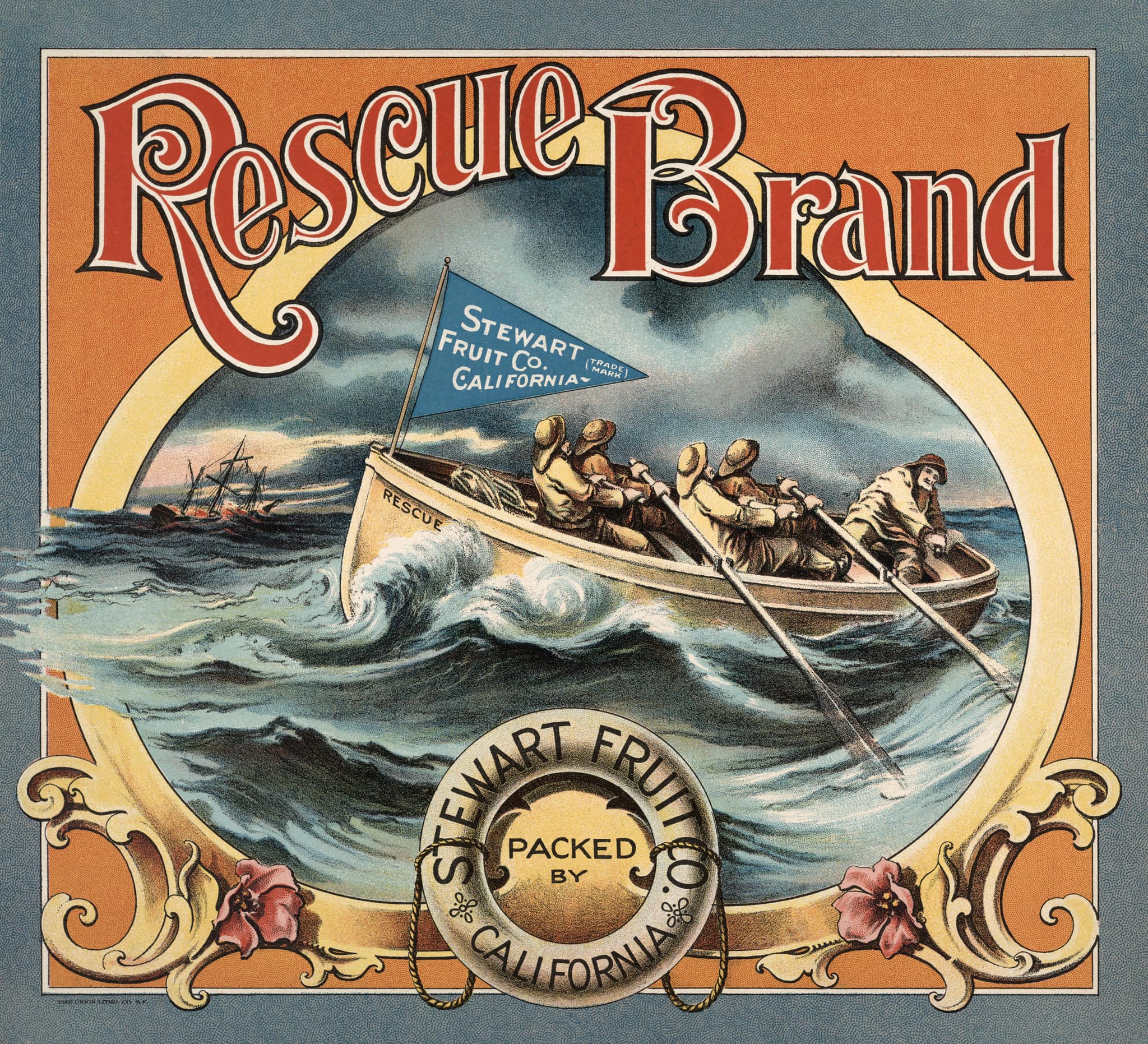 ORANGE CRATE LABEL, A. Levy and J. Zentner Co., San Francisco. (1930s)