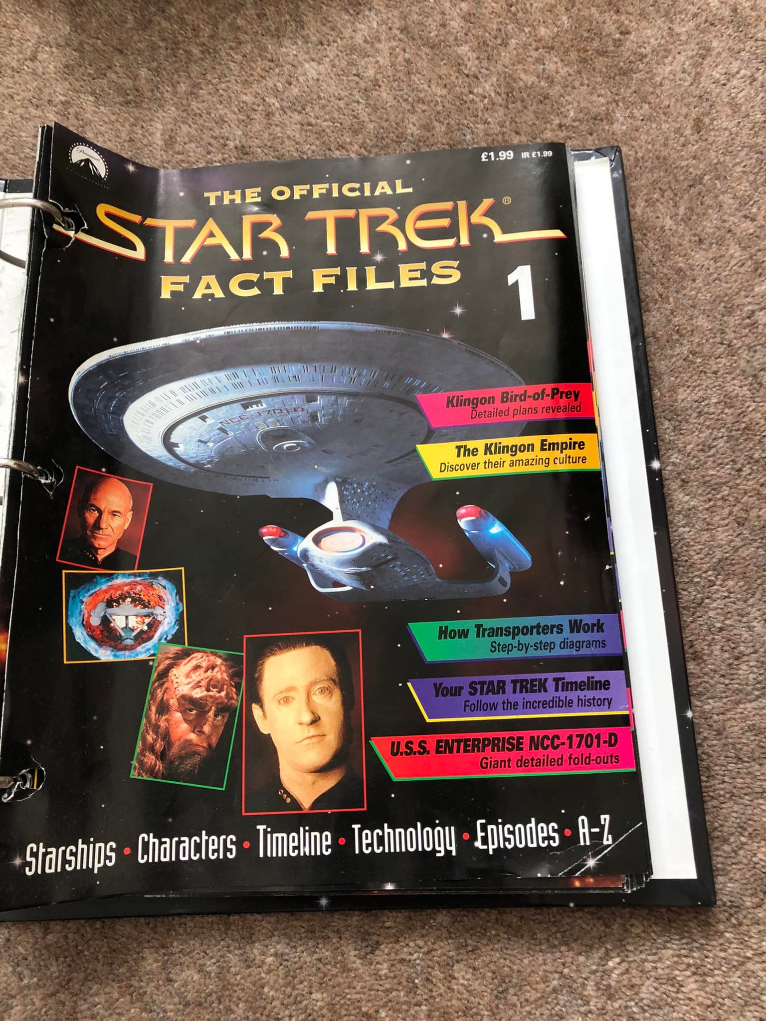 Star Trek Fact File, issues 1-120 in 8 binders free to good home