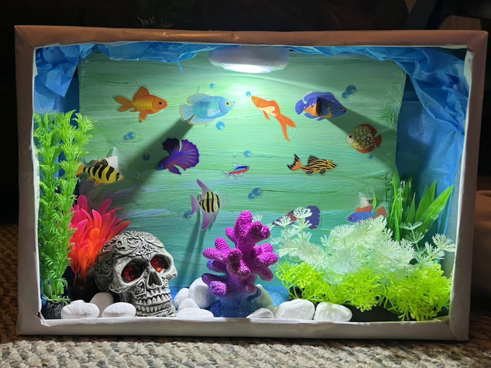 diy valentines fish box Narwhal Valentine Decor Kit  Kudzu Monster Fishing Bobber Box Assembly -