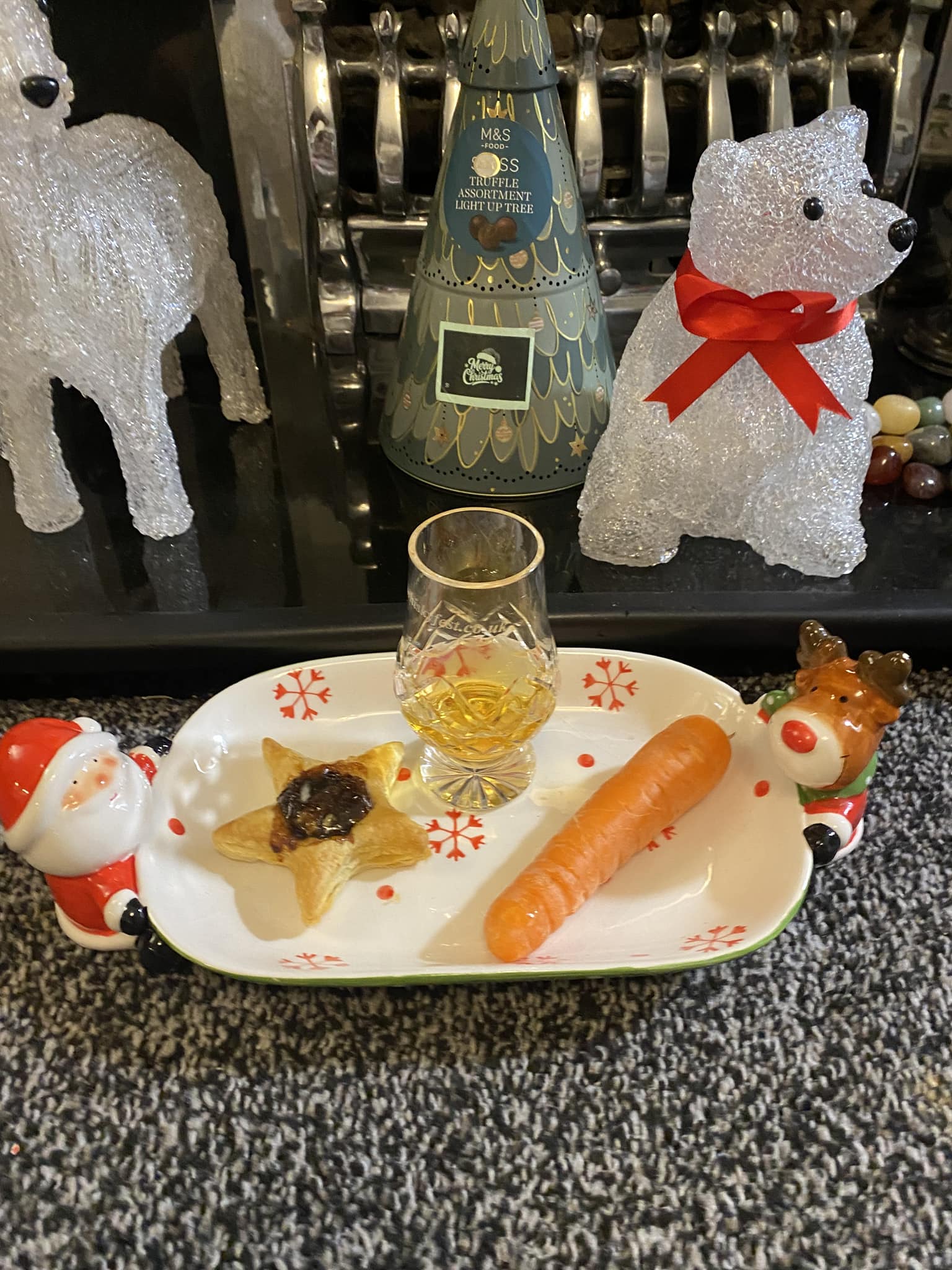 A short background about Santa and things that are left for Santa  