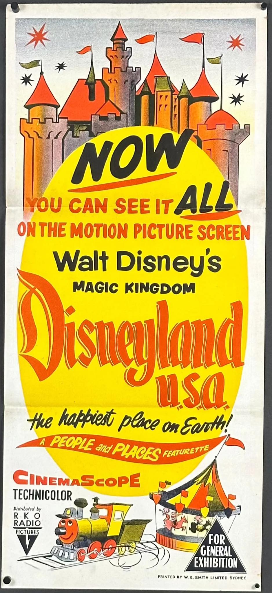 Vintage 1986 Disney Mickey Mouse Chocolate Factory Poster Framed