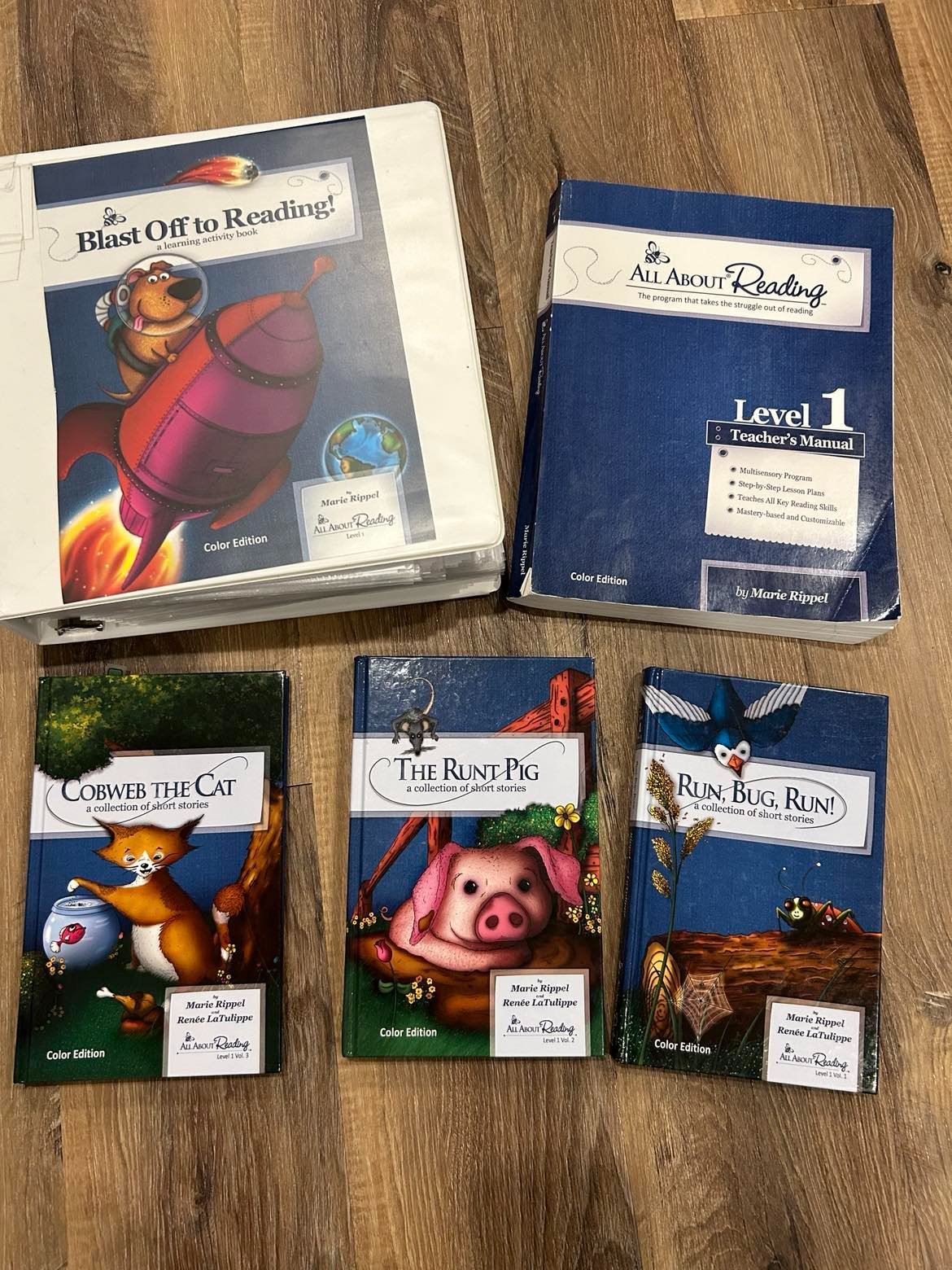What student packet items are necessary for All About Reading 1?