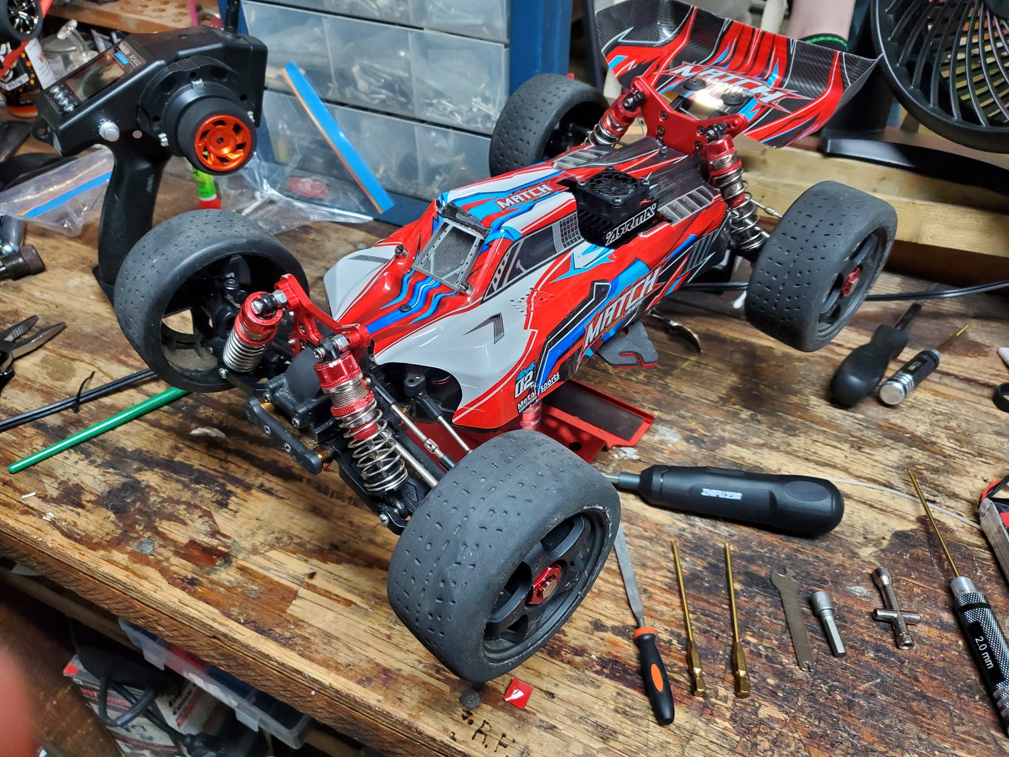 Wltoys 104001 full carbon top deck upgrade with redesign fix