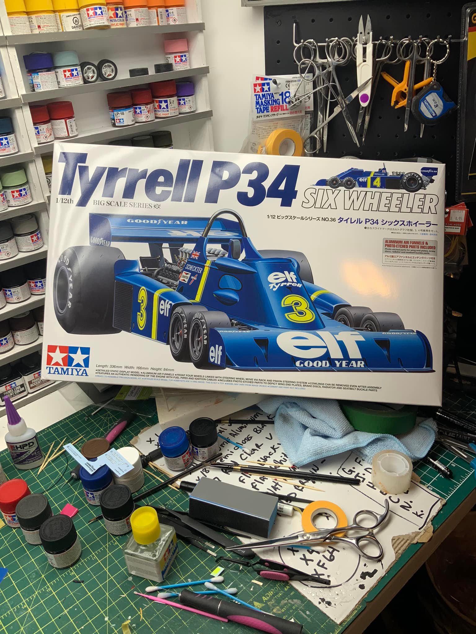 Tyrrell P-34 6 Wheeler 1/12 scale Tamiya kit build