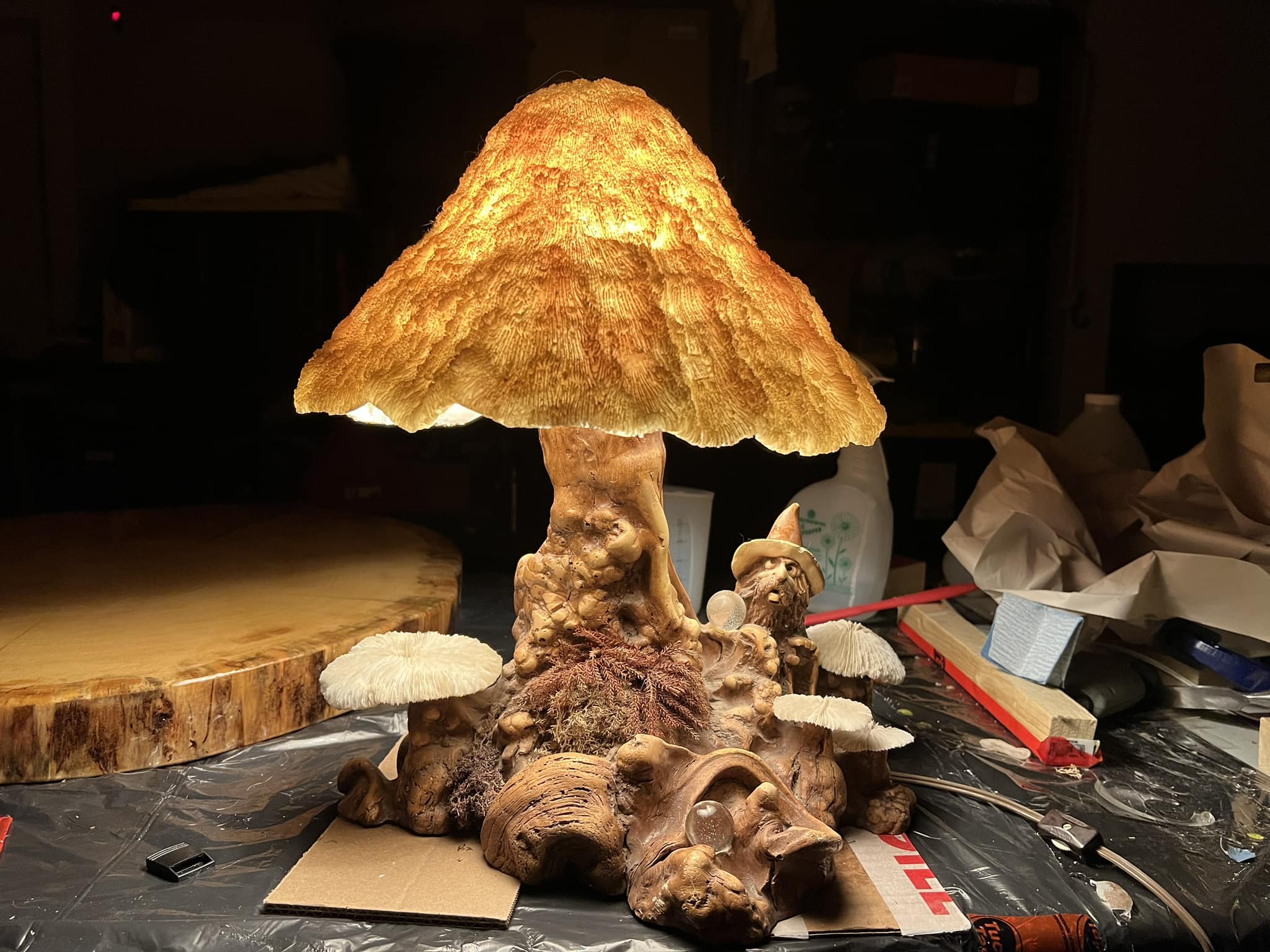 Value of vintage Magic Mushroom Lamp Company lamp